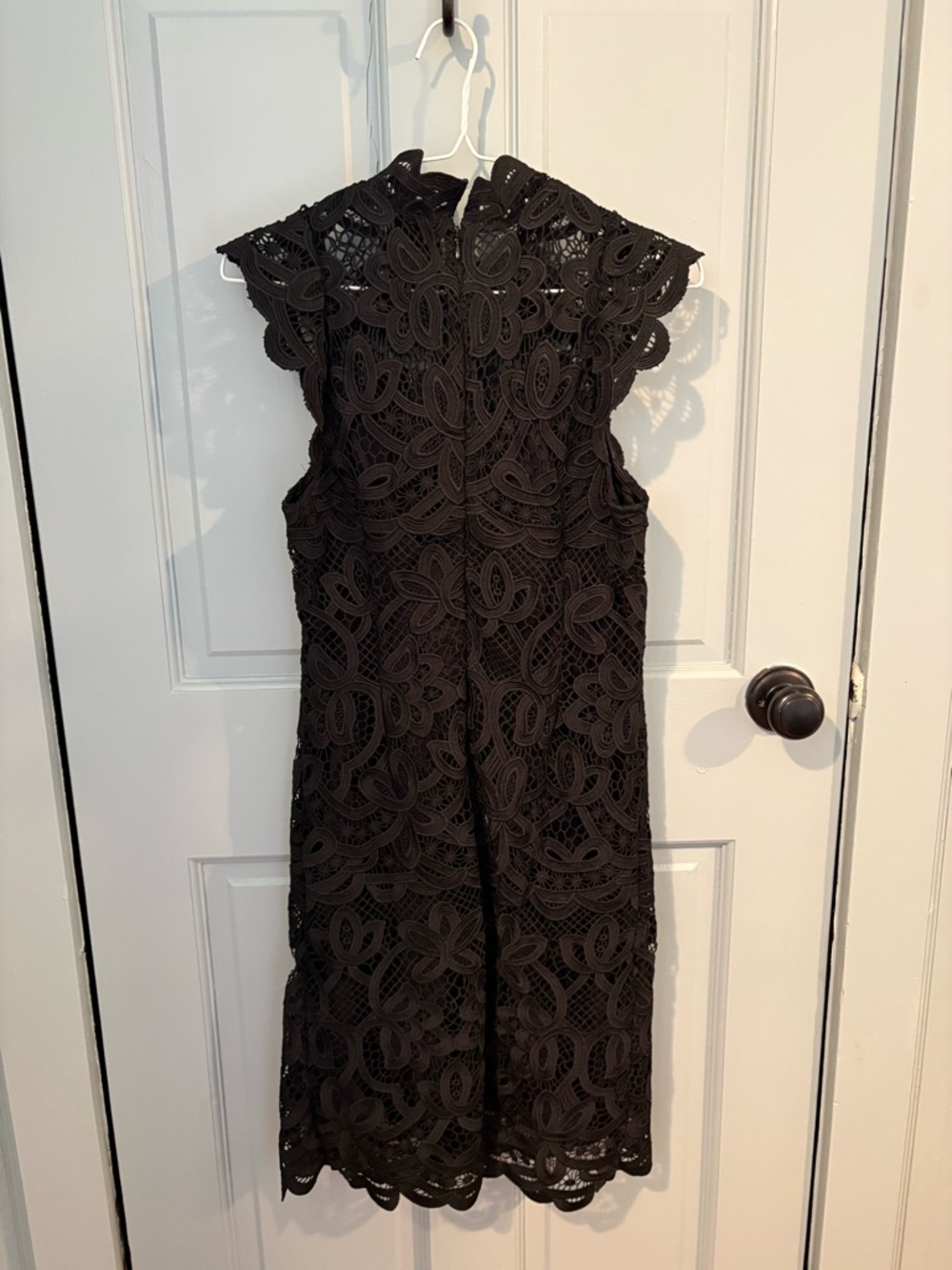 Black Lace Sleeveless Midi Cocktail Dress
